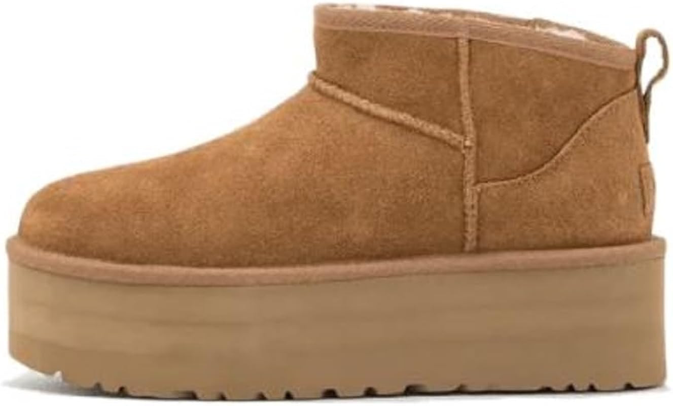 Shoes8teen Platform Mini Boot For Women Short Ankle Boot Fur Fleece Lined Sneakers Classic Ultra ... | Amazon (US)