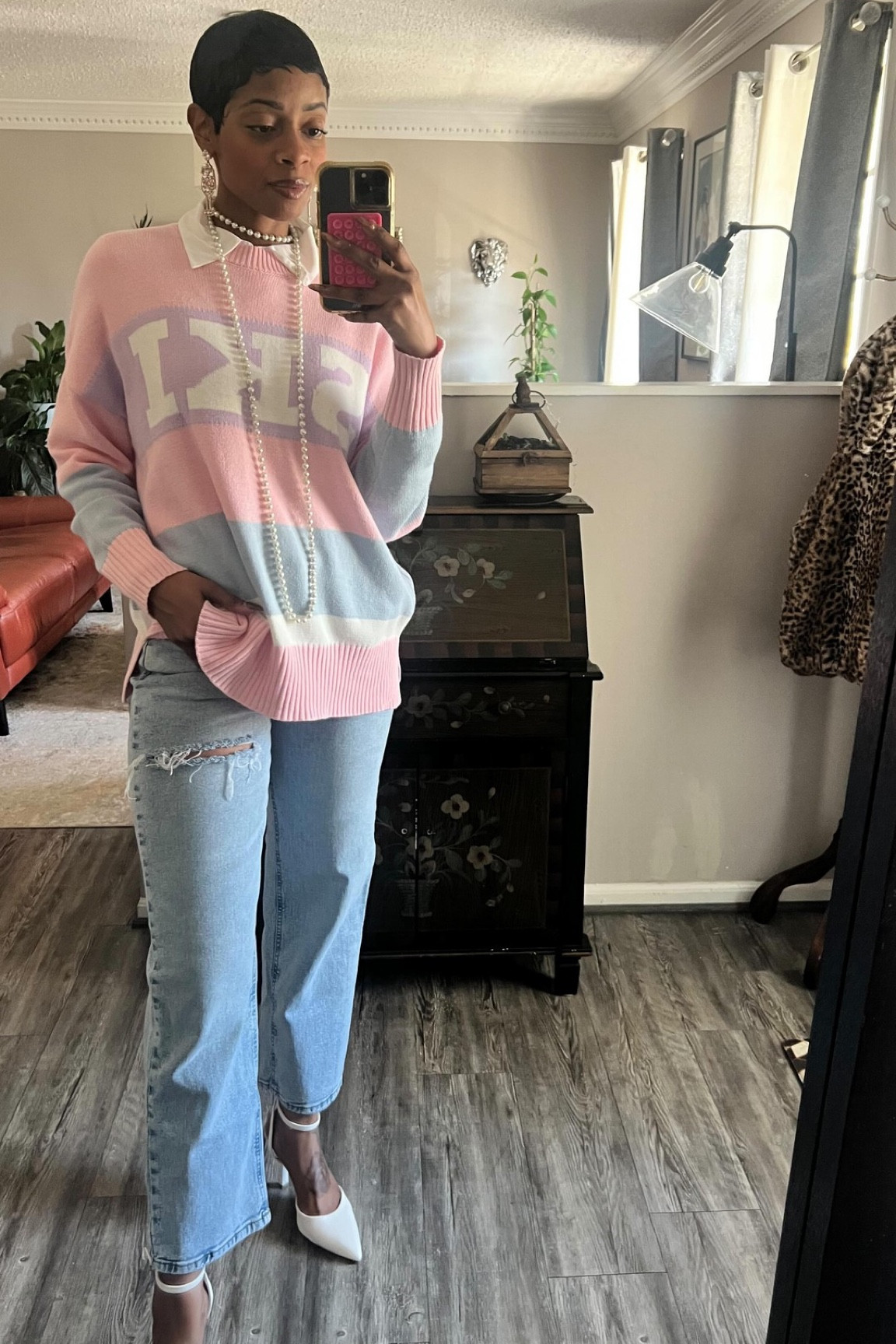 In a preppy pearly mood! Perfect sweater weather plush pink! 

#justfabpartner #justfabstyle #ltkfashion #blackcontentcreator #styleinfluencer #ootd #fashiomodel #classystyle #weartoworkstyle #sweaterweather #sweaterstyle

#LTKWatchNow #LTKBeauty #LTKSeasonal