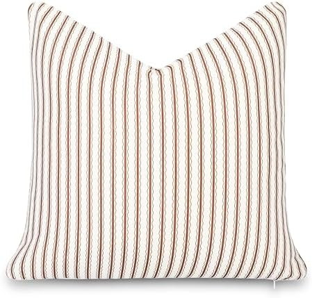 Crumbs Home Modern Farmhouse California Casual Indoor Outdoor Throw Pillow Cover, 22"x22" Water R... | Amazon (US)