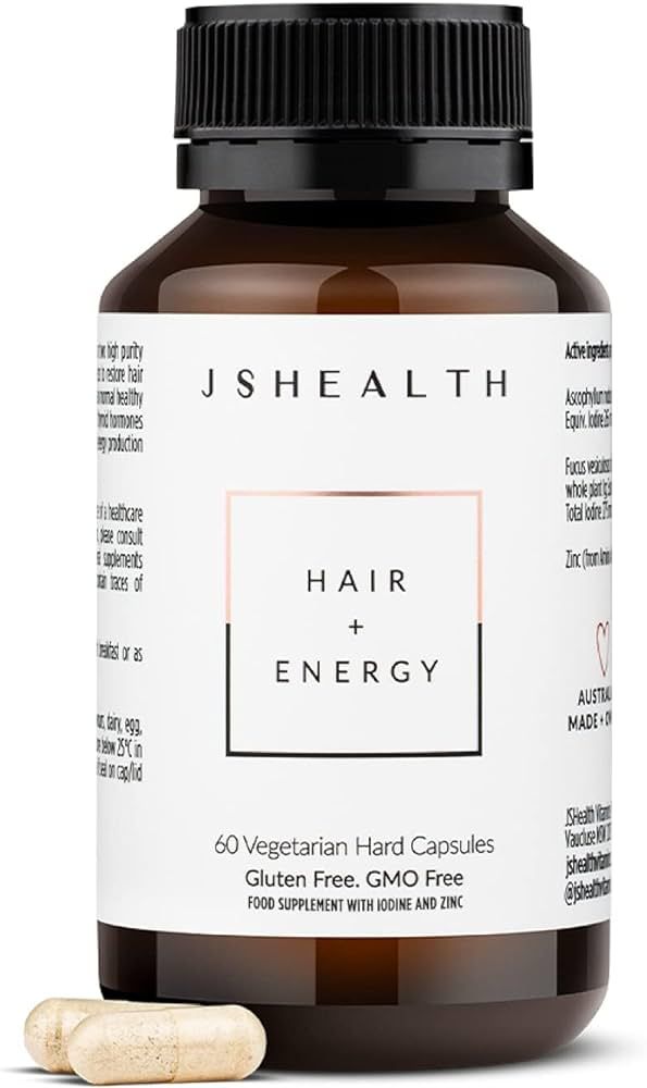 JSHealth Hair Formula - Vitamins for Hair Growth and Energy with Zinc and Iodine - Hair Loss Supp... | Amazon (US)