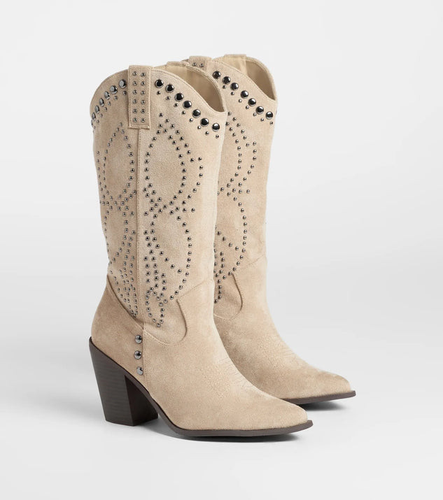 Moving Along Studded Cowboy Boots | Windsor Stores