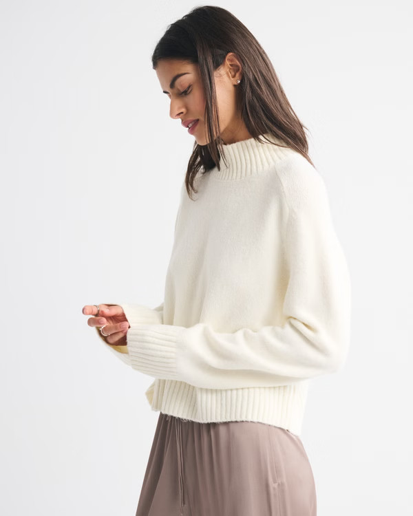 Easy Mockneck Sweater | Abercrombie & Fitch (US)