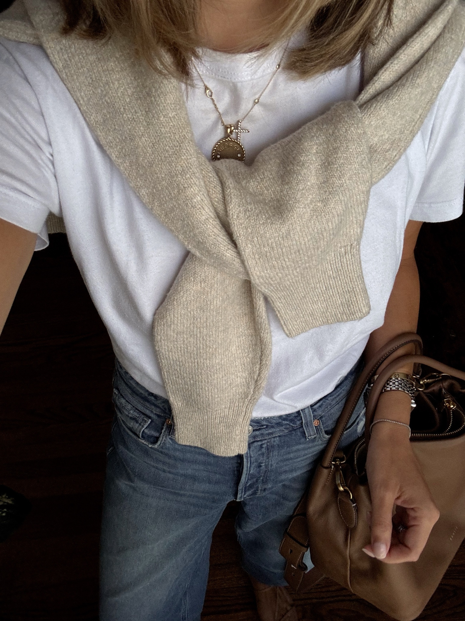 Sweater Outfit // Barrel Jeans— TTS // Basic Tee— Size Small // Tote Bag // Fall Fashion

#LTKSeasonal #LTKStyleTip