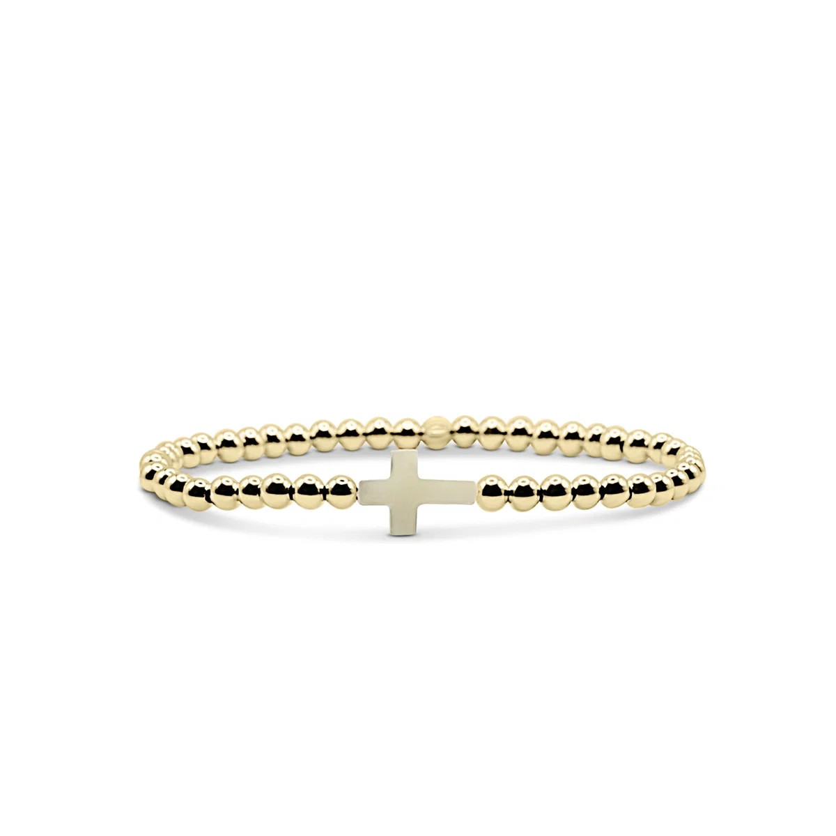 Faith Collection | 14k Gold Filled MOP Cross Bracelet | Bowood Lane