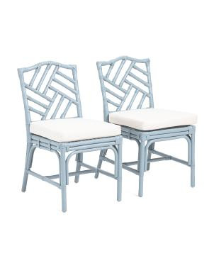Set Of 2 17X31 Alie Dining Chairs With Cushions, Polyester | TJ Maxx