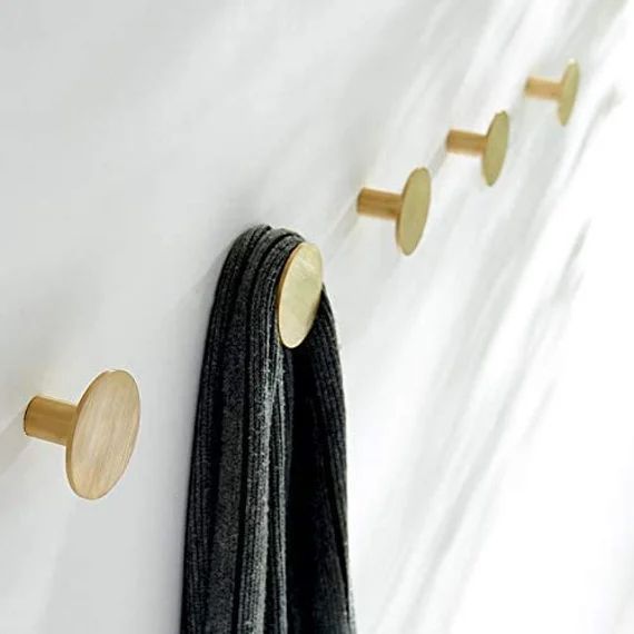 Modern Round Brass Metal Hooks Single Organizer Hat Rack | Etsy | Etsy (CAD)