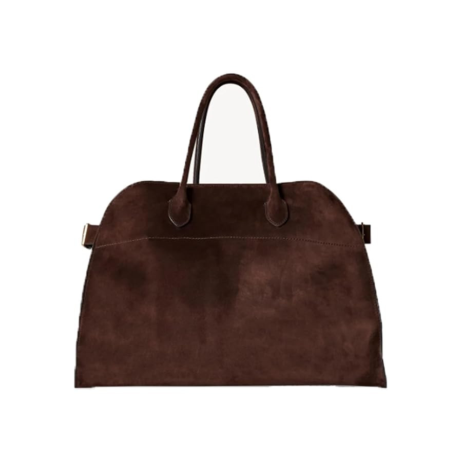 Luxury Suede Tote Bag for Women - Large Designer Inspired Handbag - Fashion Top Handle Work Bag -... | Amazon (US)