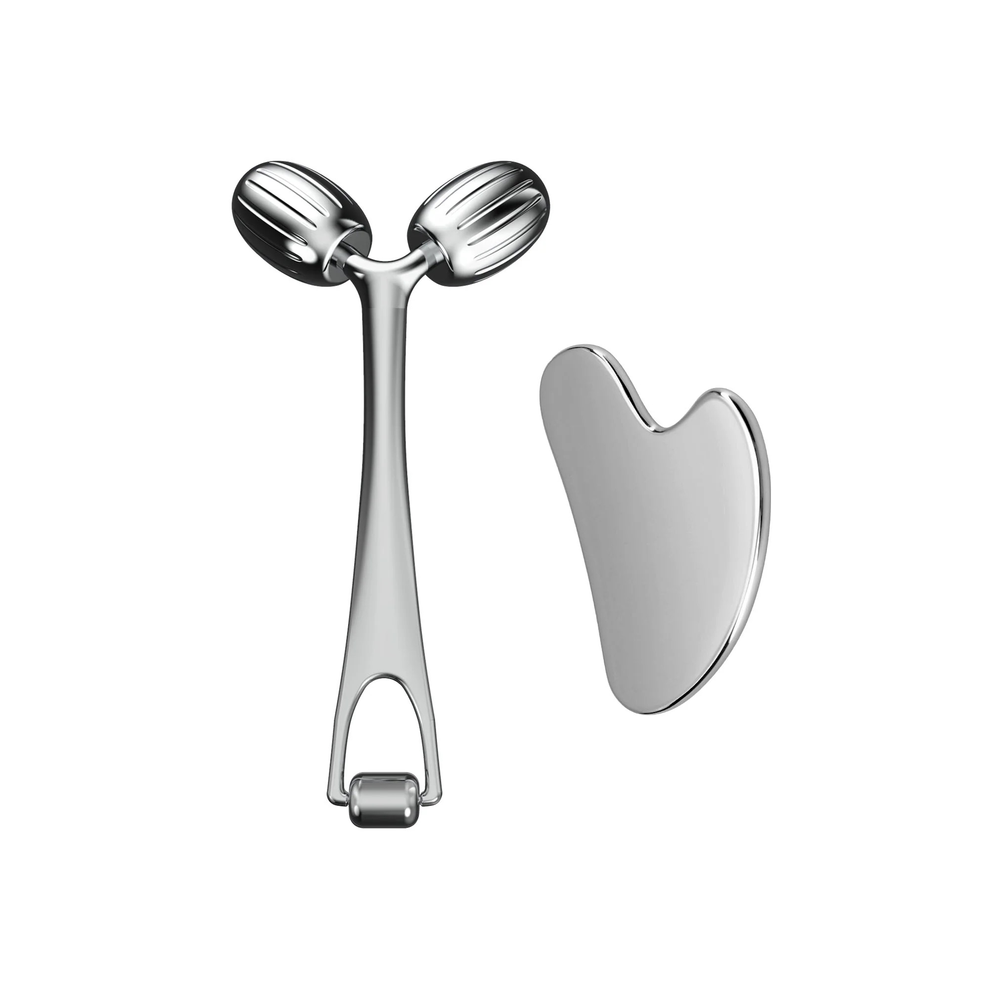 Face Massager Metal Face Roller Gua Sha Massage Tool for Face Neck Eye | Yeamon Beauty