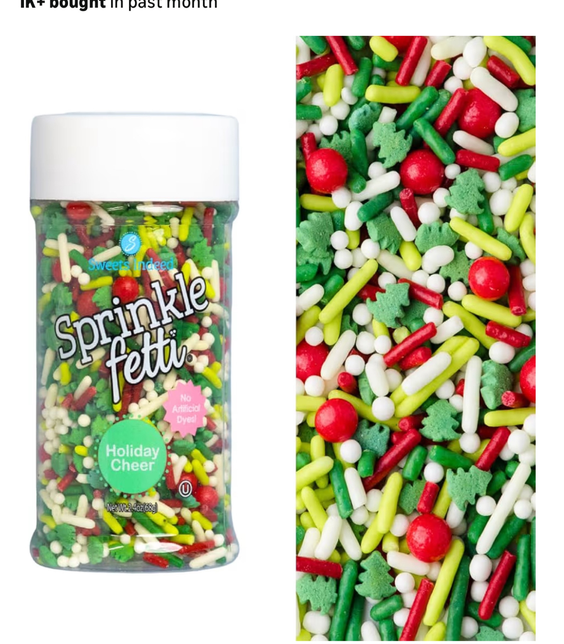 DYE FREE Christmas sprinkles!!!!!