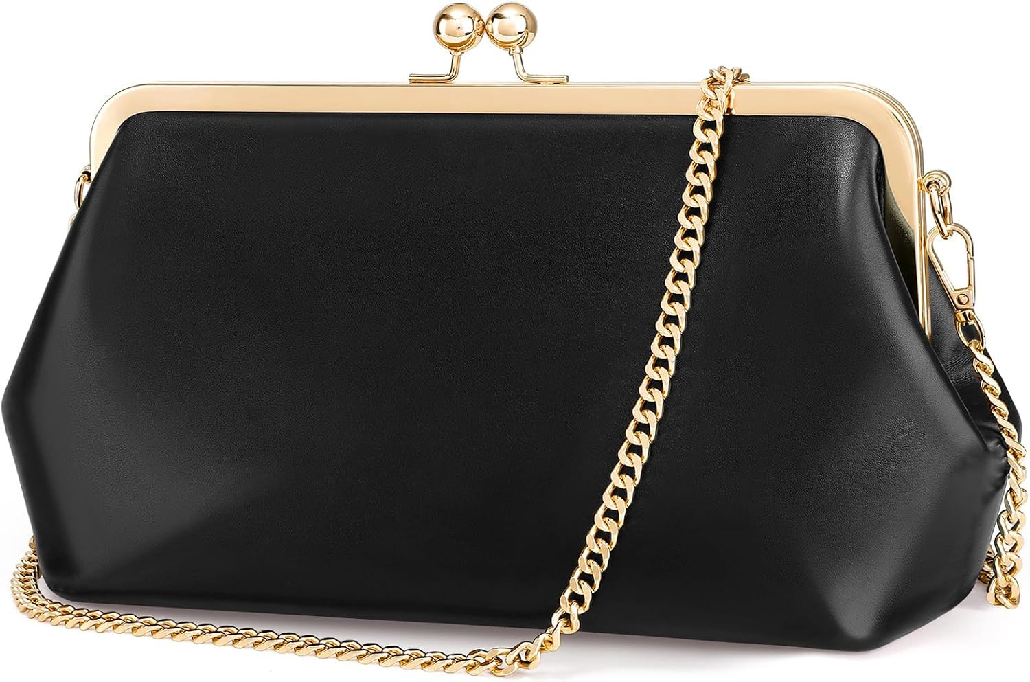 Women's Kiss Lock Bag Evening Clutch Purses Kiss Clasp Crossbody Bag Handbag Formal Evening Purse Messenger | Amazon (US)
