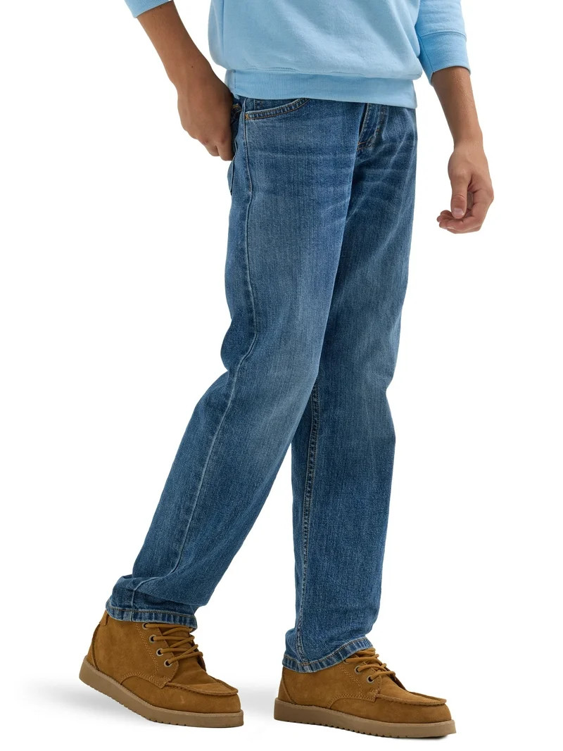 Wrangler Boys' 4-16 & Husky Straight Fit Jeans, Sizes 4-16 & Husky | Walmart (US)