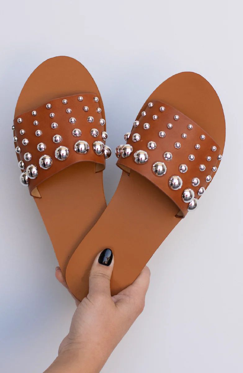 Stud Like You Embellished Slide Sandals- 4 colors | Apricot Lane Boutique