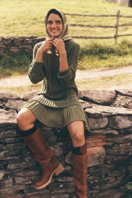 By Anthropologie Twofer Cable-Knit Sweater Mini Dress | Anthropologie (US)