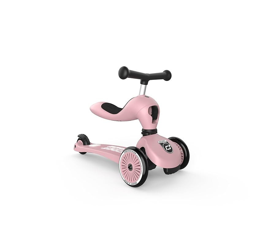 Scoot & Ride Highwaykick 1, 2-in-1 Toddler Scooter with Seat & Kickboard for Ages 1-5, Rose - Ind... | Amazon (US)