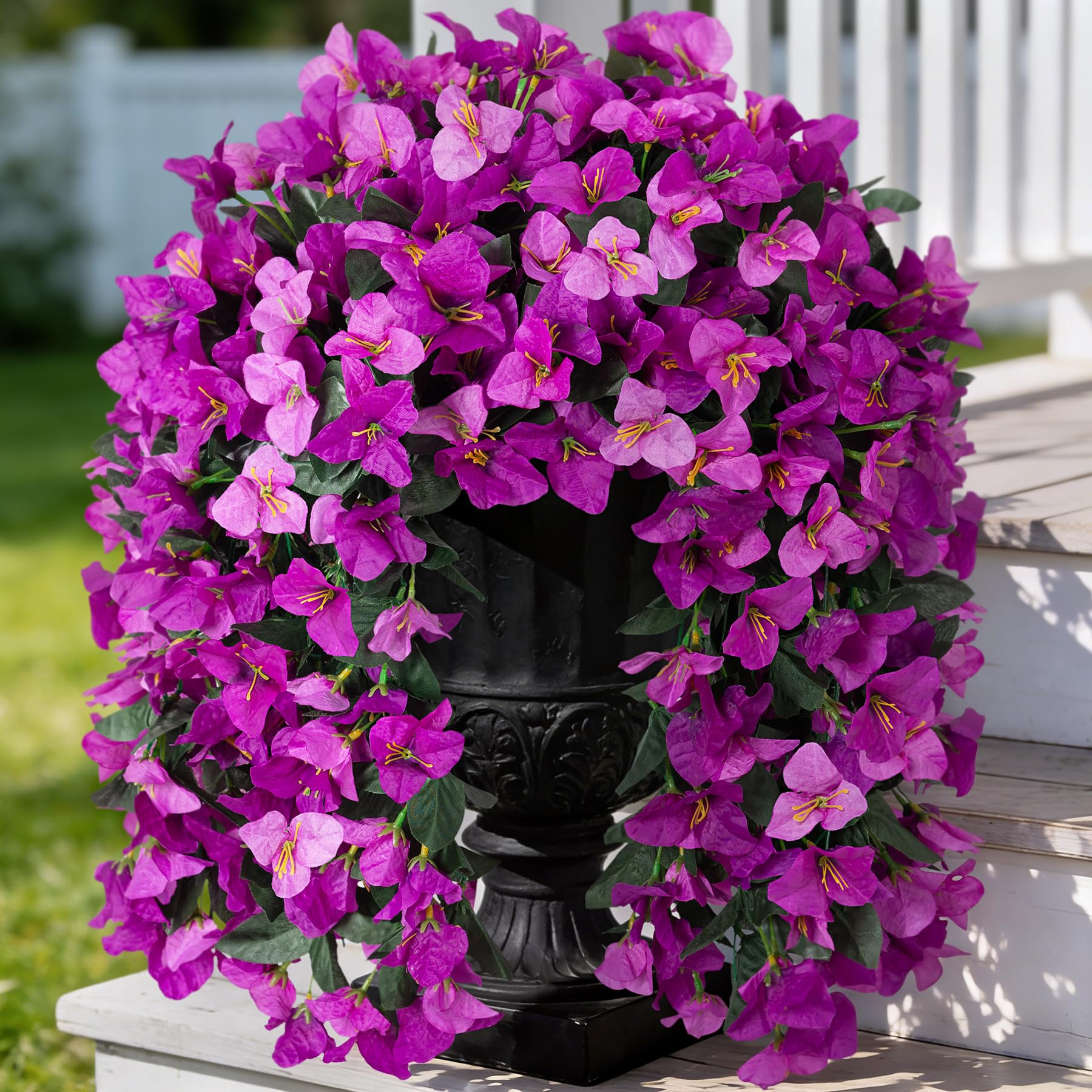 Fake Bougainvillea Artificial Flowers for Outdoors Decoration 2 pcs Faux Hanging Flowers Plants f... | Amazon (US)