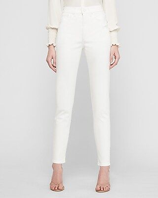 Super High Waisted White Slim Jeans | Express