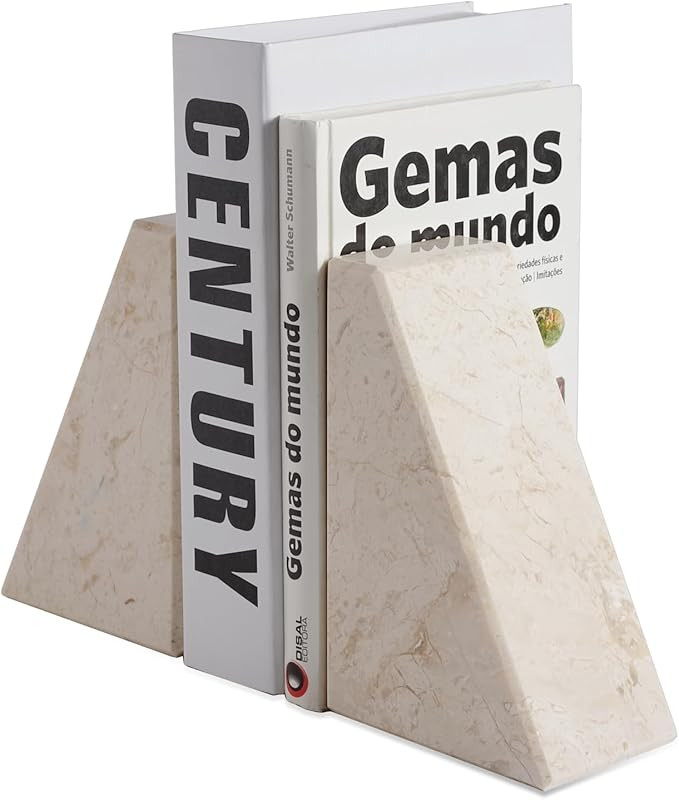 Marble Book Ends Decorative, Unique Bookends for Shelves, Bookends to Hold Heavy Books, Durable B... | Amazon (US)