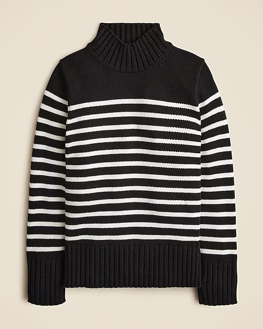 Cotton turtleneck sweater in stripe | J. Crew US