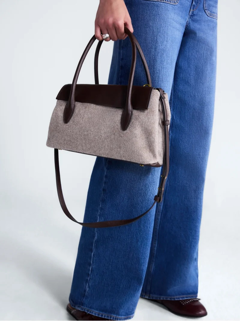 Free Assembly Women's Satchel, Tan Gray | Walmart (US)