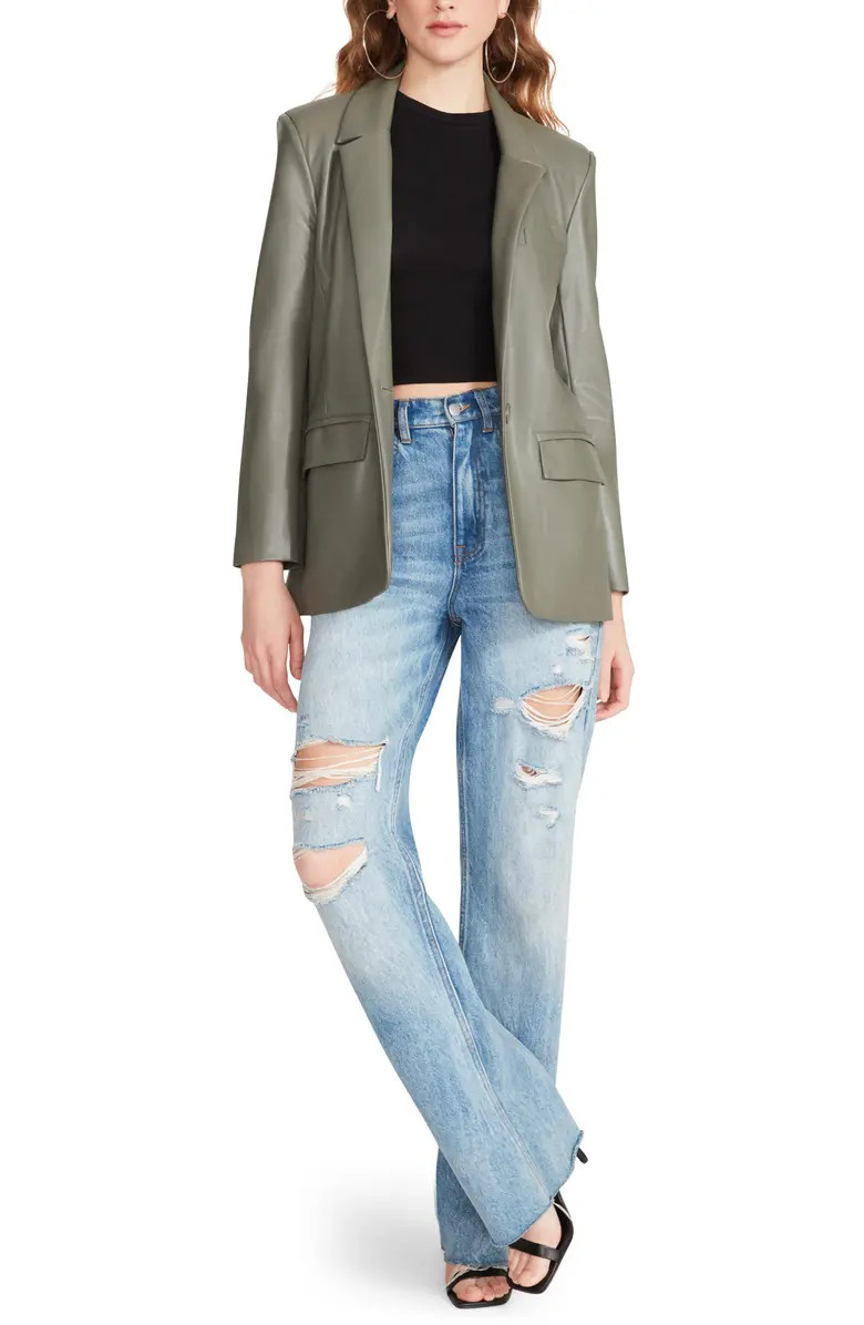 BB Dakota by Steve Madden Singled Out Faux Leather Blazer | Nordstrom | Nordstrom
