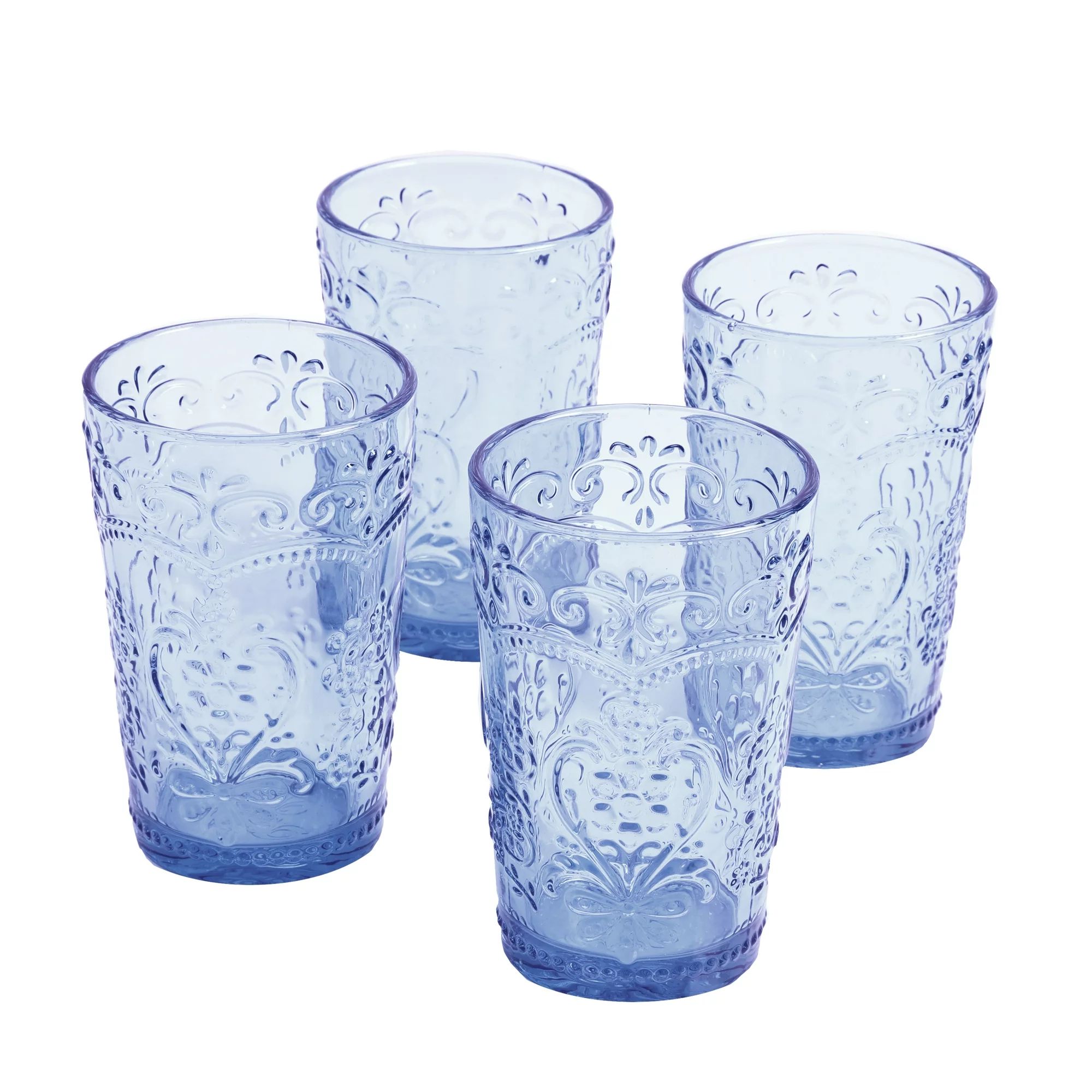 The Pioneer Woman Amelia Tumbler, Blue, Set of 4 | Walmart (US)