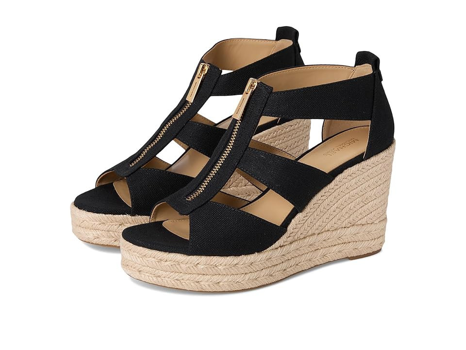 MICHAEL Michael Kors Etta Wedge Women's Wedge Shoes Black : 9.5 M | Zappos
