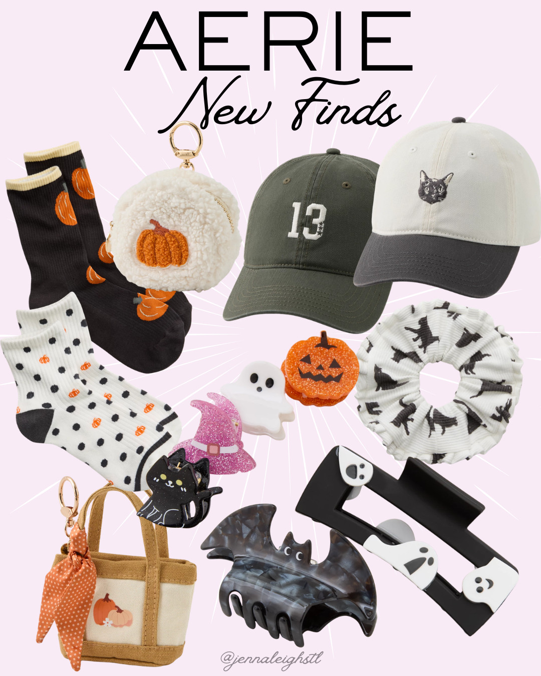 Aerie has the cutest Halloween accessories right now! I know it feels a little early, but these are the kinds of pieces that always sell out long before October. 

 #LTKSeasonal #LTKMidsize