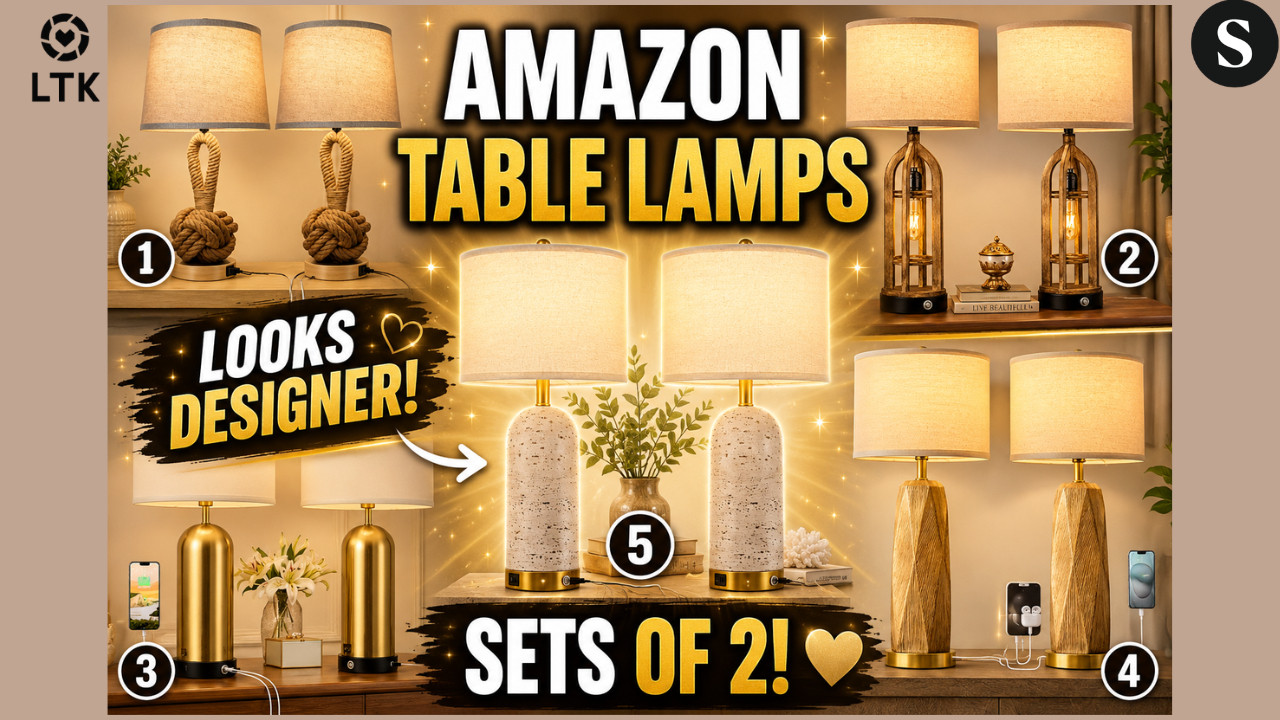 Amazon Table Lamps That Look Designer ✨ | Affordable Luxury Lighting for Your Bedroom & Living Room

Looking for beautiful table lamps that instantly elevate your space? ✨
Today I'm sharing some of the prettiest Amazon table lamps I've found lately! From warm travertine-inspired designs and modern gold lamps to cozy farmhouse styles and boho rope lamps, these affordable lighting finds can completely transform your bedroom, living room, entryway, or office.
If you love affordable luxury home decor, neutral aesthetics, and designer-inspired furniture finds, you're going to love these lamps!

🤎 Which lamp is your favorite?

🤎 Shop all of my favorite lighting finds on ShopMy and LTK!
✨ Follow me on LTK for daily home decor inspiration
✨ Browse my curated Amazon storefront and luxury-look-for-less collections on ShopMy
✨ Save your favorite lamp before it sells out
✨ Like, Comment & Subscribe for more affordable luxury home finds


🛍️Amazon Storefront:
https://amzn.to/4fUWdli




🛍️ShopMy:
https://shopmy.us/shop/collections/5894653



🛍️LTK: 





#amazonfinds
#amazonhome
#amazonmusthaves
#tablelamps
#bedroomdecor
#livingroomdecor
#nightstanddecor
#homedecor
#lightingdesign
#modernhome
#neutralhome
#farmhousedecor
#luxuryhome
#interiordesign
#amazonfavorites



amazon table lamps, amazon lamp set of 2, bedside lamps amazon, nightstand lamps, luxury table lamps, gold table lamps, travertine lamps, farmhouse table lamps, modern table lamps, living room lamps, bedroom lamps, affordable home decor, amazon home finds, designer look for less, touch control lamps, dimmable lamps, usb charging lamps, neutral home decor, lamp decor ideas, amazon lighting


 

 #LTKdayinmylife #LTKOver40 #LTKHome