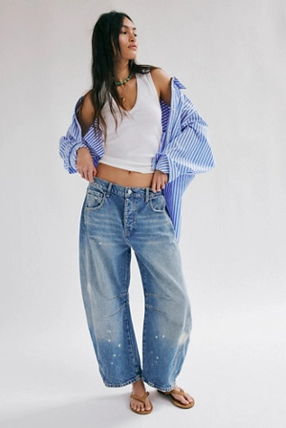 We The Free Good Luck Mid-Rise Barrel Jeans | Free People (Global - UK&FR Excluded)