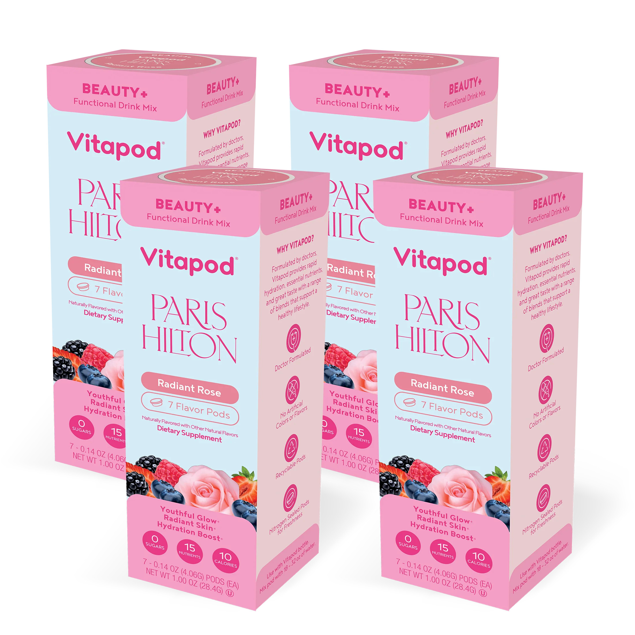 Paris Hilton x Vitapod Beauty+ Radiant Rose, 28 pods | Vitapod