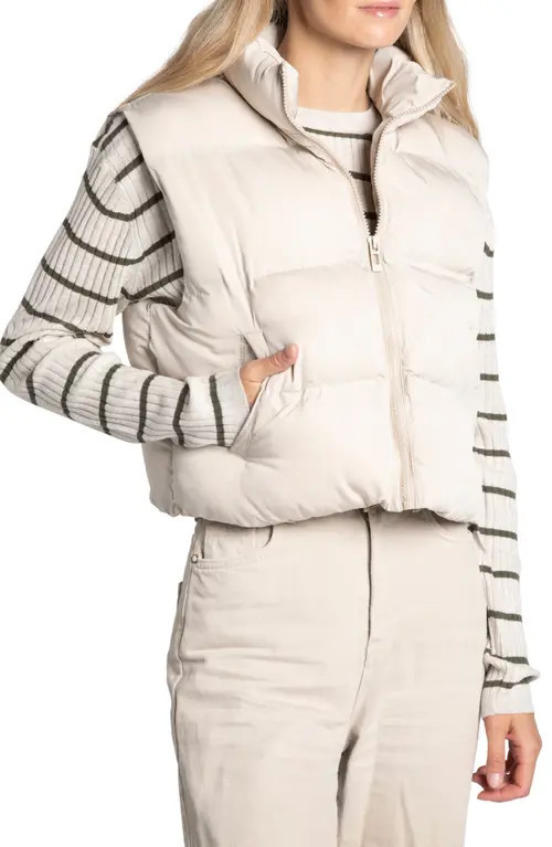 Thread & Supply Issey Puffer Vest in Cream at Nordstrom, Size Large | Nordstrom