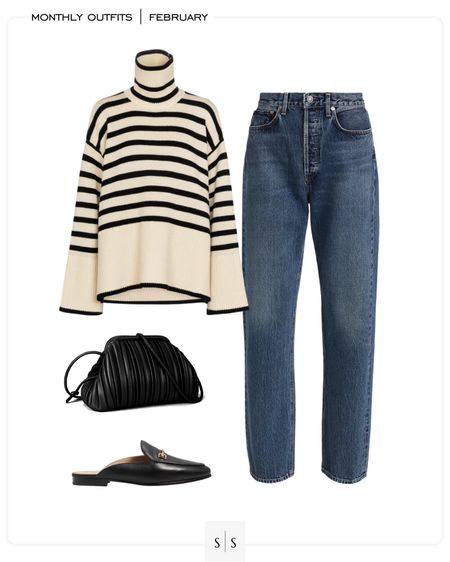 Monthly outfit planner : FEBRUARY looks | #stripedsweater #straightjean #winterstyle #casualchic #springoutfit #winteroutfit | See entire calendar on thesarahstories.com ✨

#LTKstyletip