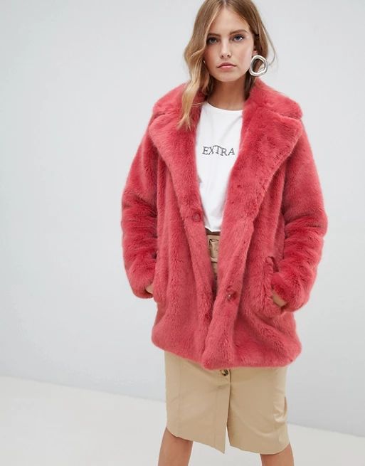 Only faux fur coat | ASOS US