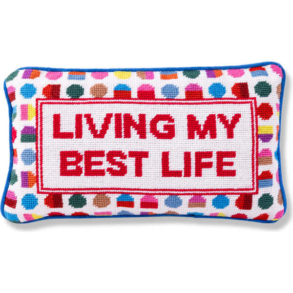 Best Life Needlepoint Pillow | Maisonette