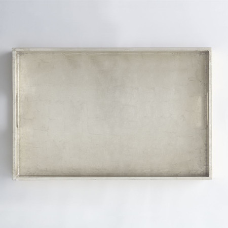 Lacquer Trays - Large Rectangle - Silver | West Elm (UK)