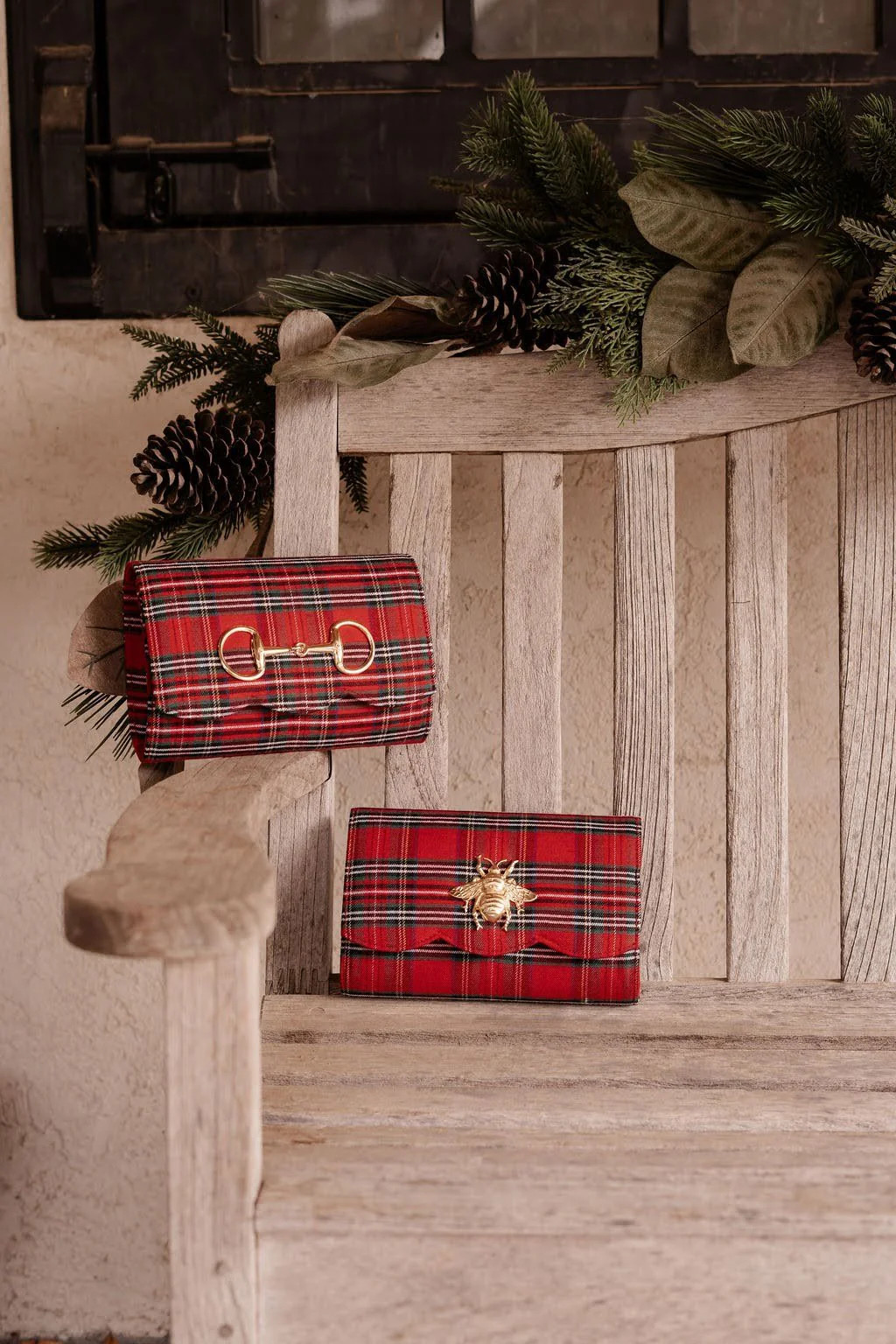 Ruby Scalloped - Red Plaid | Lisi Lerch Inc