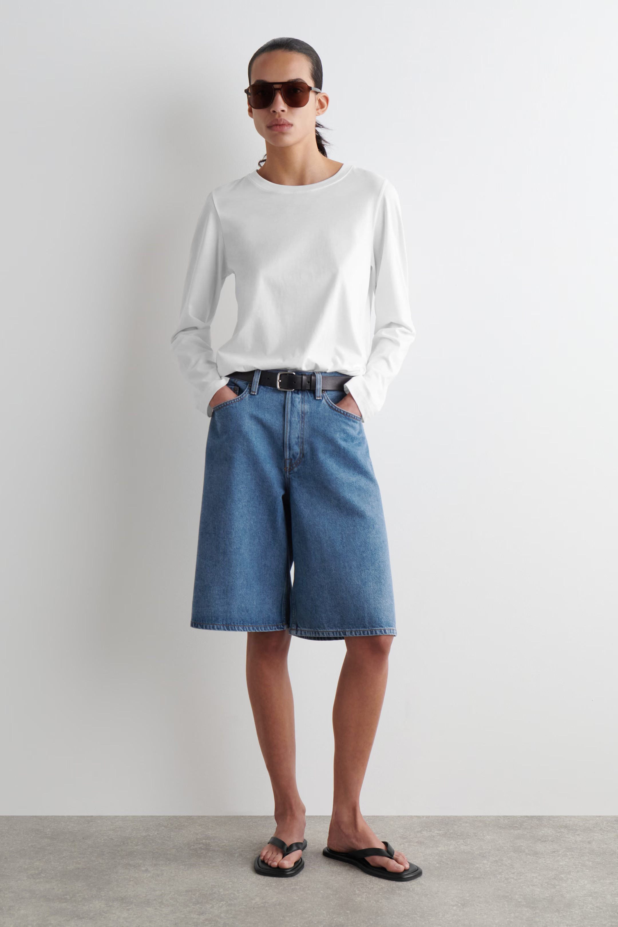 LONGLINE DENIM SHORTS - BLUE | COS (EU)