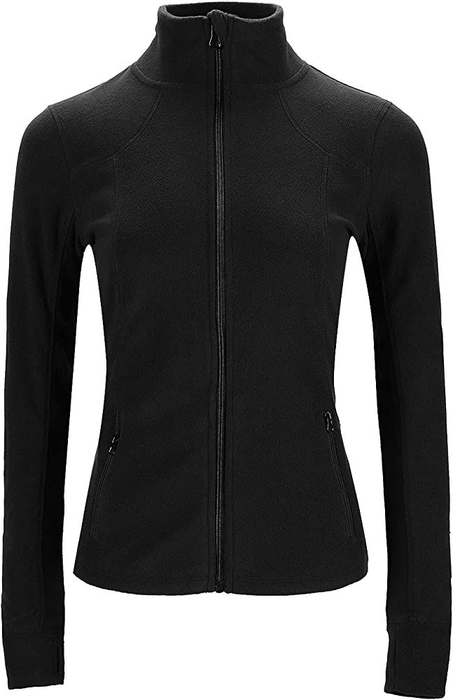 Dolcevida Women's Lightweight Soft Fleece Athletic Running Track Jackets Slim Fit Workout Jacket wit | Amazon (US)