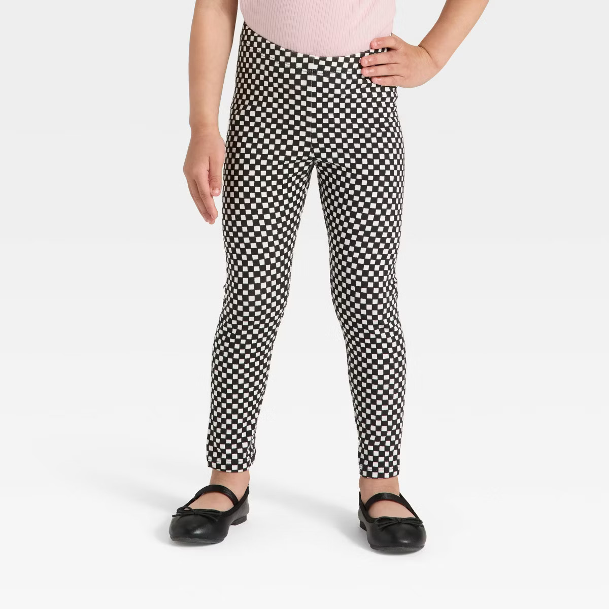 Toddler Girls' Halloween Checkered Leggings - Cat & Jack™ Black | Target