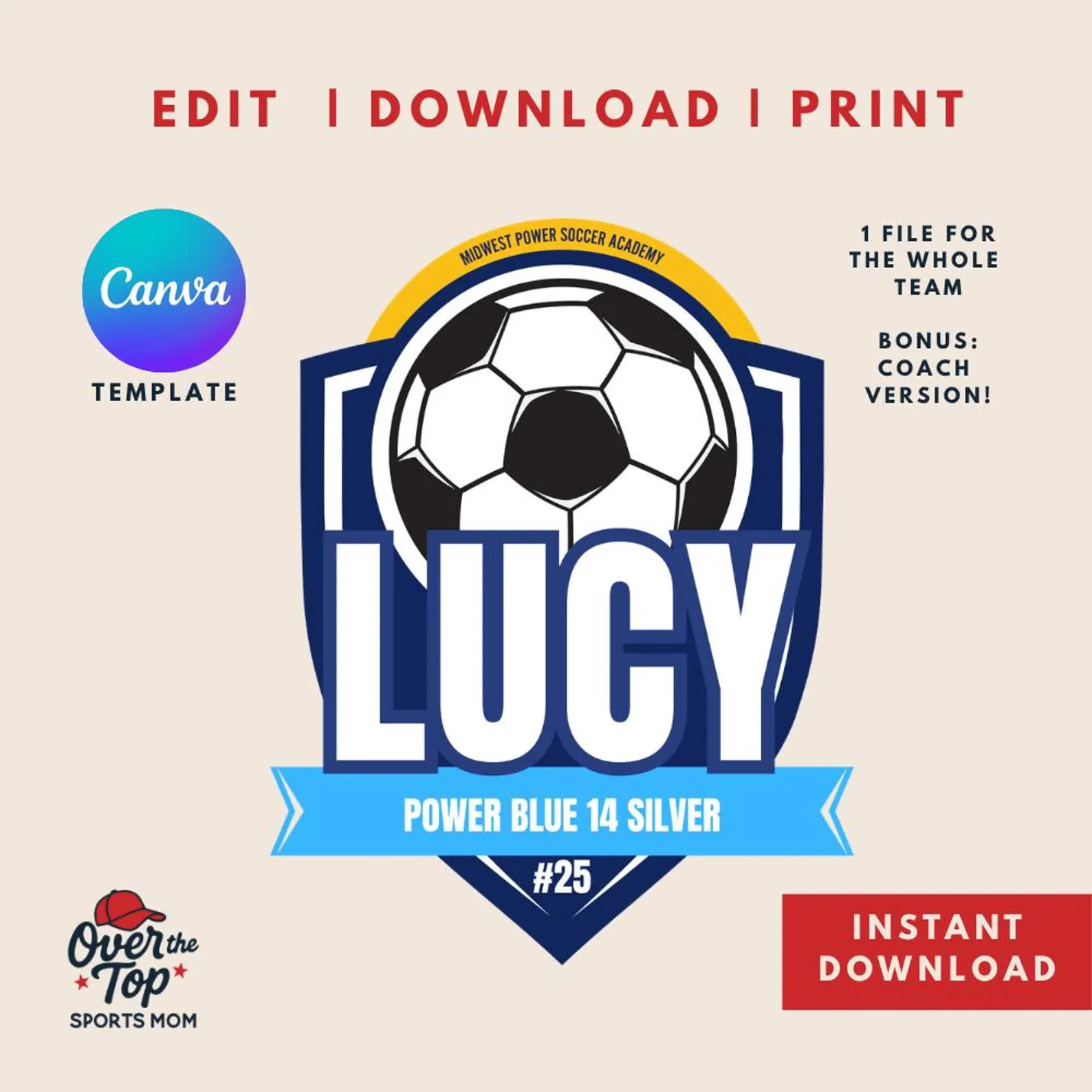 Soccer Team Door Sign – Editable Canva Template for Tournaments - Etsy | Etsy (Global)