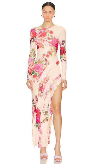 Jacie Dress in Nude Rose Swirl | Revolve Clothing (Global)