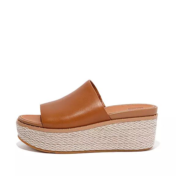 Espadrille Leather Wedge Slides | FitFlop (US)