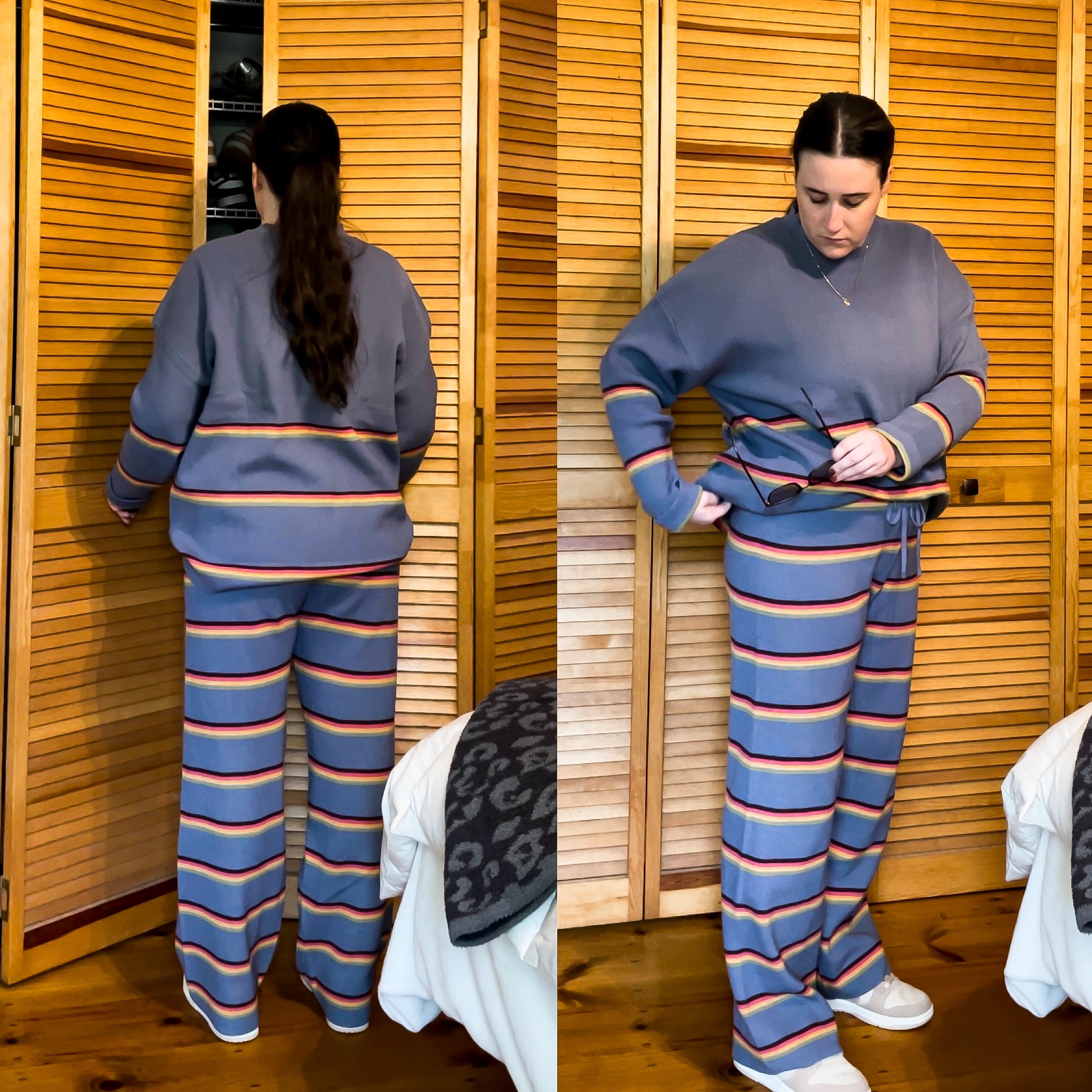 Amazon Prime dupe of the Free People Mariner Sweater Set for half the price. The quality is SO good (best I’ve found on Amazon) and it fits true to size with a natural oversized fit. I’m wearing a large. 

#LTKstyletip #LTKGiftGuide #LTKmidsize