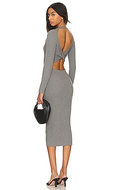 Bardot Vigo Midi Dress in Dark Grey from Revolve.com | Revolve Clothing (Global)