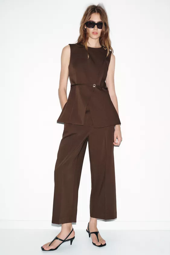BELTED WRAP VEST | Zara US