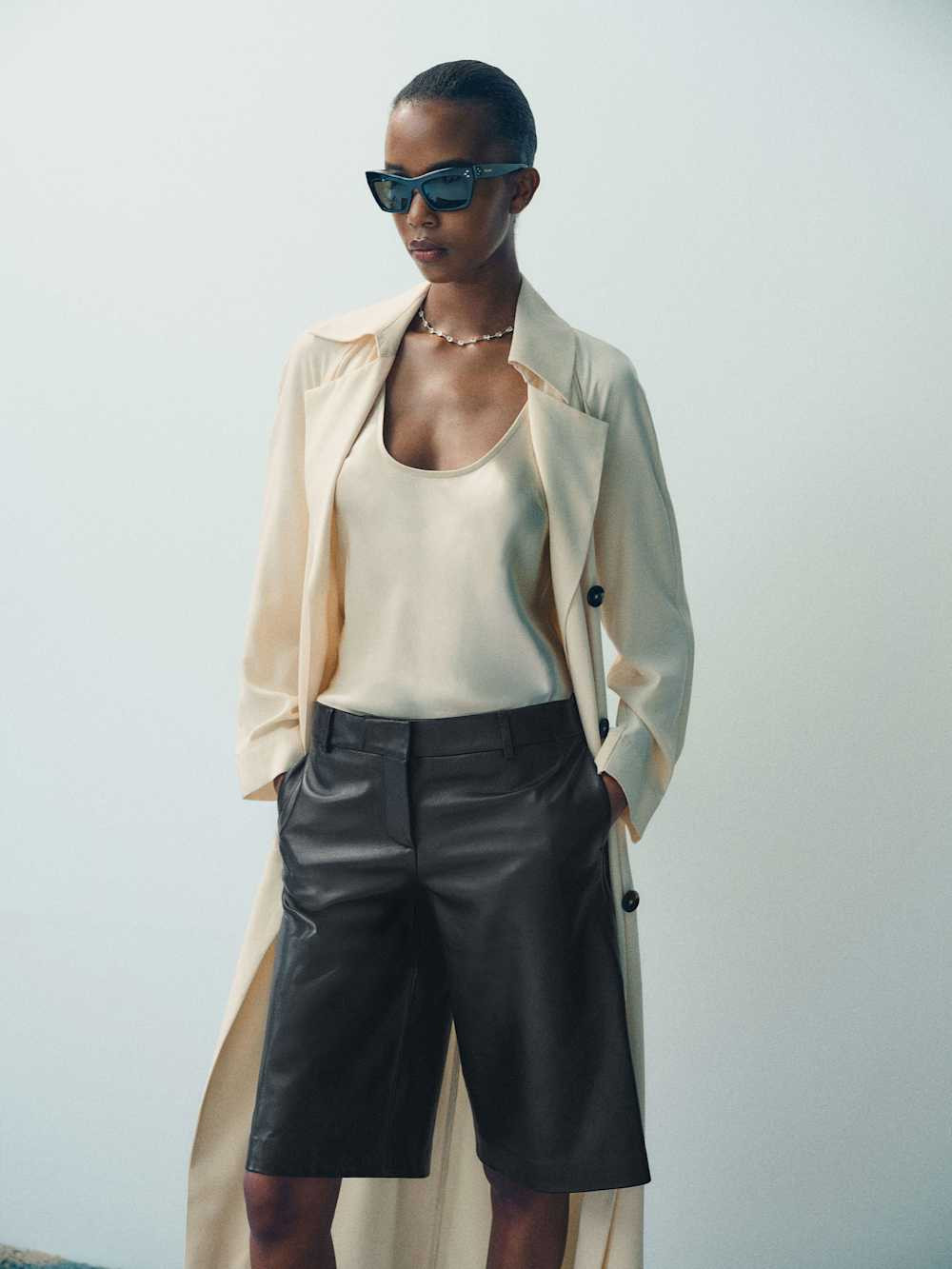 Veda Gisele Leather Low Rise Bermuda Short | Reformation (Global)