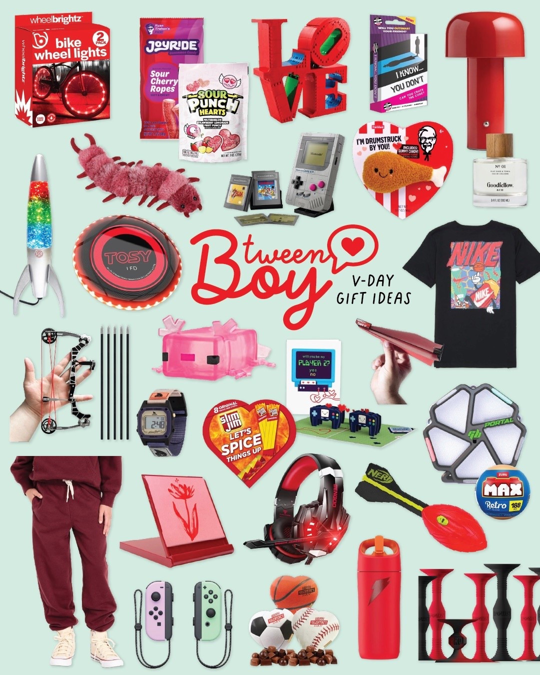 Valentine gifts, but make them cool. From games and gadgets to sporty favorites and comfy clothes, theseValentine gift ideas for tween boys are guaranteed to be a hit.

#TweenBoyGifts #ValentinesGiftGuide #CoolKidFinds#LTKFindsUnder50

#LTKKids #LTKValentine #LTKSeasonal