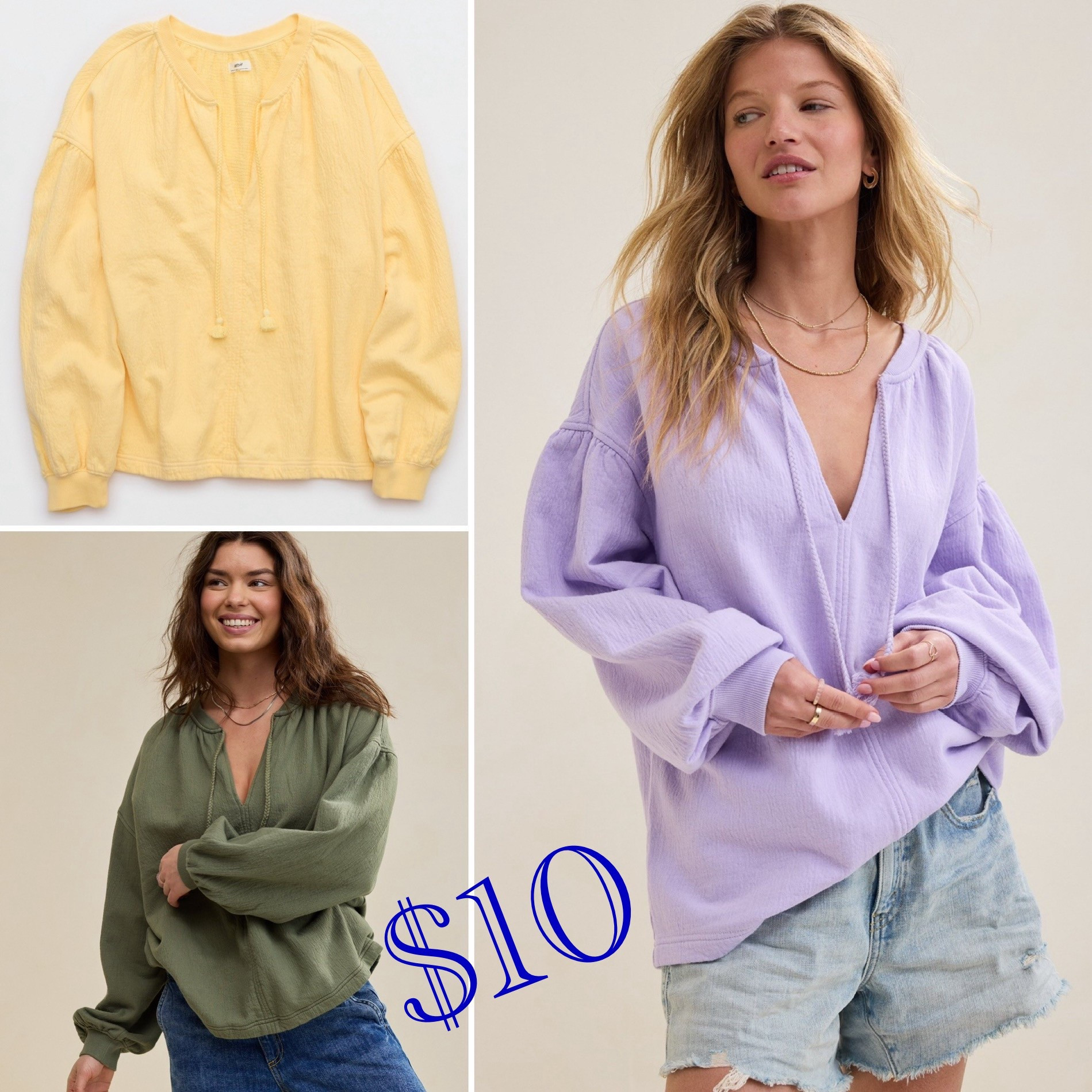 The Memorial day weekend sales are kicking off already and this one is a steal at Aerie! The sweatshirts are 85% off and now just $10. Perfect colors for spring, summer and beyond! 

#LTKGiftGuide #LTKOver40 #LTKSaleAlert