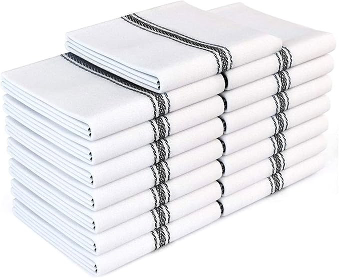 Zeppoli Classic Kitchen Towels 15-Pack - 100% Natural Cotton Dish Towels - Reusable Cleaning Clot... | Amazon (US)