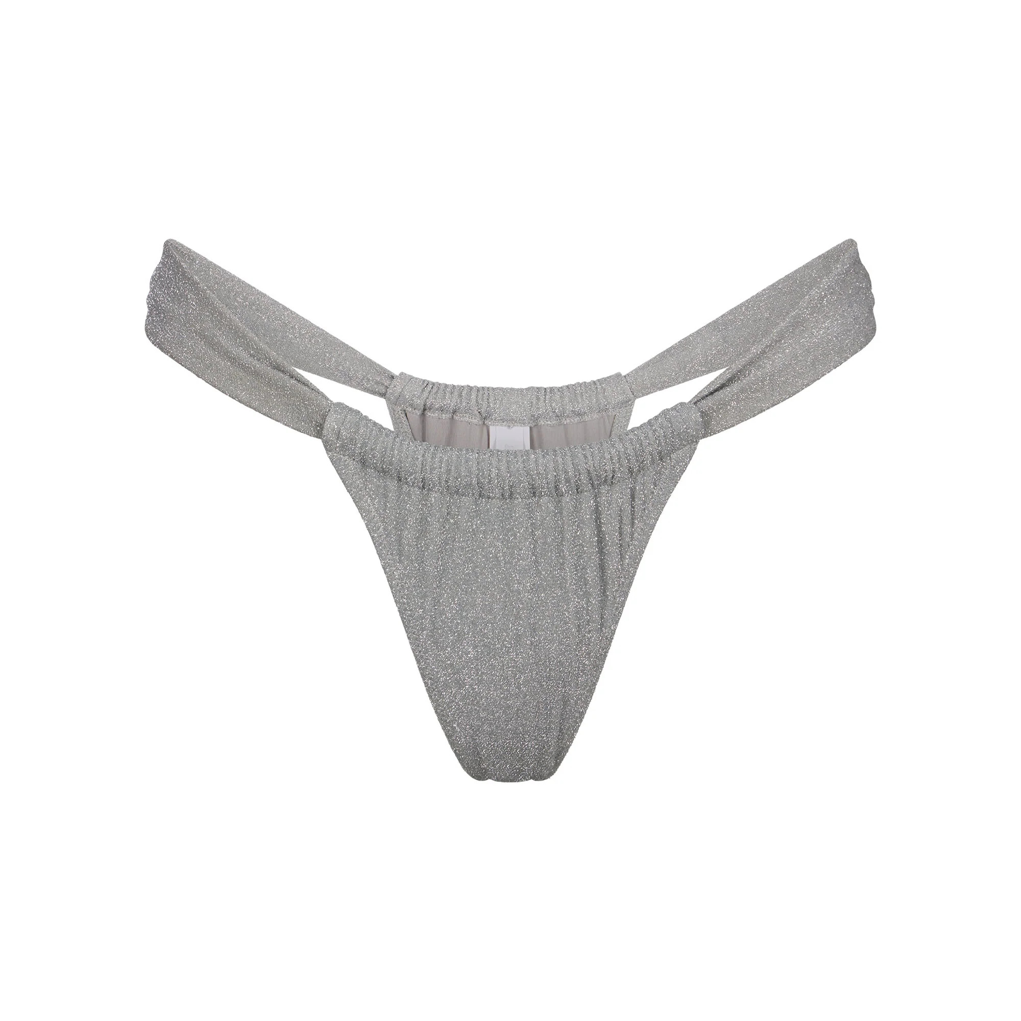 GLITTER SWIM RUCHED BIKINI TANGA | SKIMS (US)